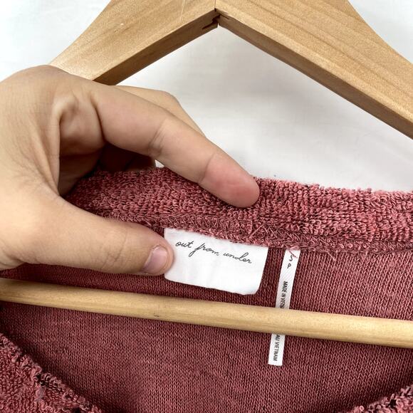 Urban Outfitters pink terrycloth henley oversized top - Picture 4 of 6